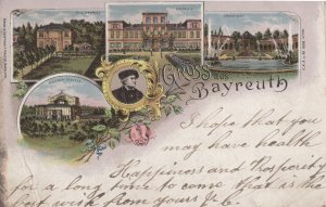 Gruss Aus Bayreuth Antique German Postcard