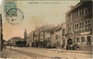 CPA RAMBERVILLERS - La poste et la rue carnot (119845)