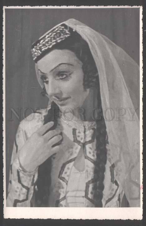 109479 DUDINSKAYA Russian BALLET Star DANCER old REAL PHOTO