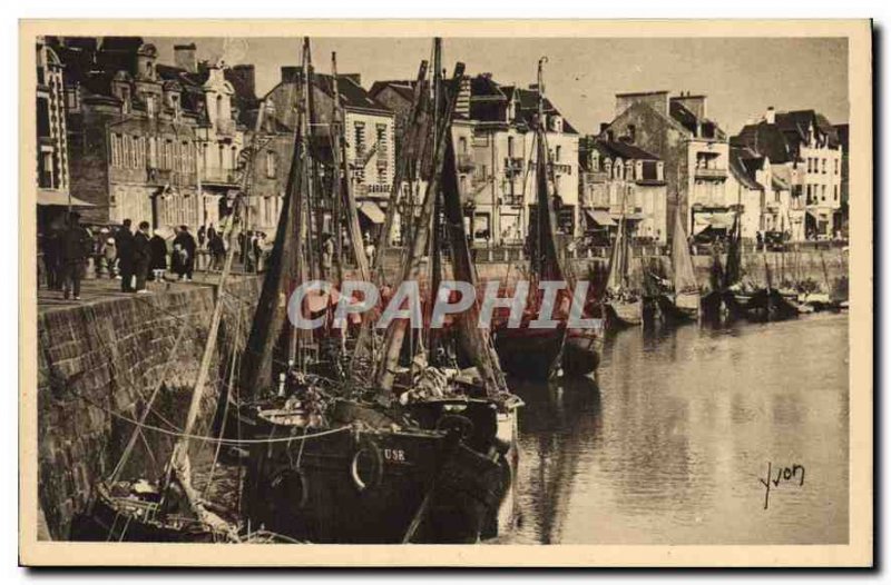 Postcard Old La Douce France Le Pouliguen Loire Inferieure Port Boat