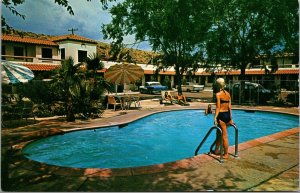 Postcard Swimming Pool Arcadia Lodge U.S. Route 66 and 93 in Kingman, Arizona