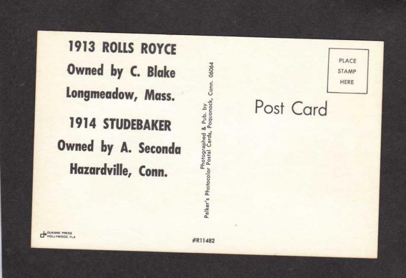 MA Rolls Royce Car Auto Automobile Longmeadow Mass Studebaker Hazardville CT