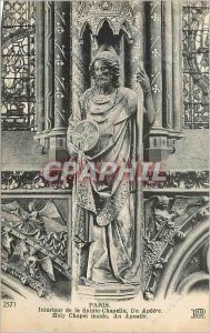 Old Postcard Paris Interior of the Sainte Chapelle A Apostle