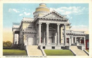 TEXARKANA, Arkansas AR    BEECH STREET BAPTIST CHURCH    c1920's Postcard