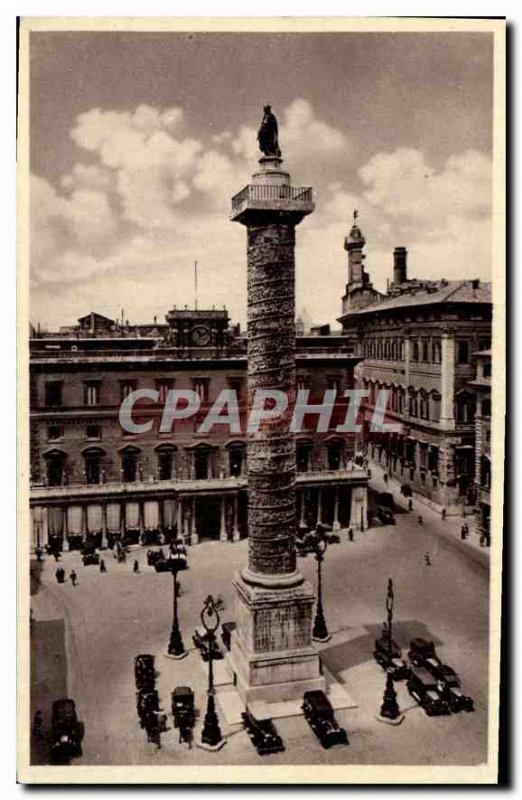 Postcard Old Roma Piazza Colonna