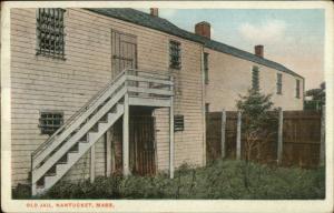 Nantucket MA The Old Jail c1920 Postcard