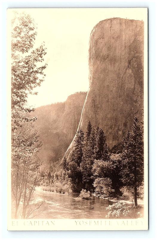 Postcard CA Yosemite Valley El Capitan RPPC Real Photo G15