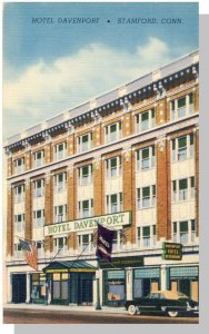 Stamford Connecticut/CT Postcard, Hotel Davenport, 1950's?