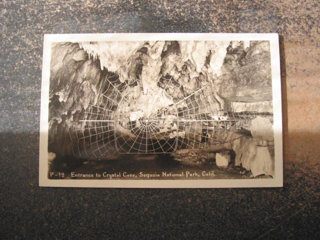 SEQUOIA NATIONAL PARK CA ENTRANCE TO CRYSTAL CAVE RPPC
