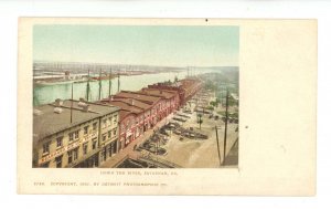 GA - Savannah. Looking Down the River  (Private Mailing Card © 1901)