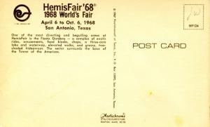 TX - San Antonio, 1968. HemisFair '68. Fiesta Gardens