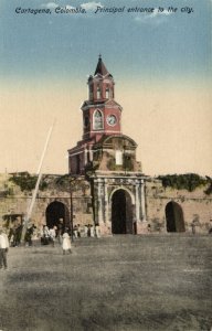 colombia, CARTAGENA, Principal Entrance to the City (1910s) Postcard