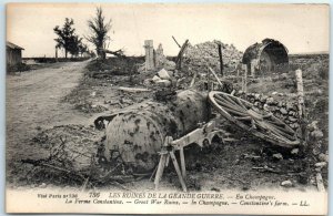 M-26551 Great War Ruins Constantine's farm In Champagne Fayence France