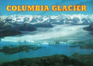 CONTINENTAL SIZE POSTCARD COLUMBIA GLACIER POSTED FROM FAIRBANKS ALASKA 1980s