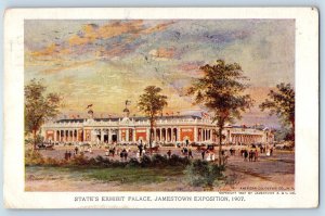1907 Jamestown Virginia VA Postcard State Exhibit Palace Exposition Agricultural