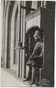 RPPC of Jack Blandiver at Wells Cathedral, Somerset, England, UK