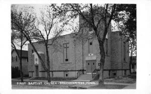 Breckenridge Minnesota First Baptist Church Real Photo Antique Postcard K97840