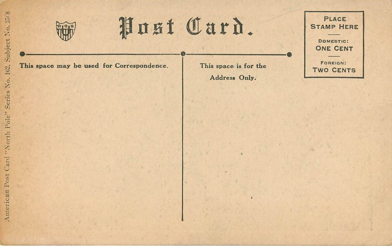 1909 Robert Peary North Pole Discovered Expedition Eskimo Postcard 