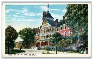 c1920's US Flag Paso Robles Hot Springs California CA Unposted Postcard