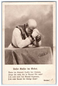 Vienna Austria Postcard Our Emperor Charles in Prayer Message c1920's