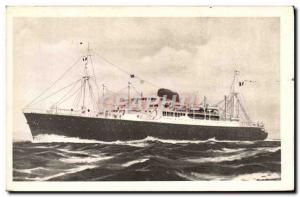 Old Postcard Boat mixed Steamers Ferdinand de Lesseps Pierre Loti La Bourdonn...