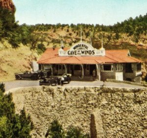 1930s Travel Postcard Pavilion Cave of the Winds Manitou Colorado Pikes Peak