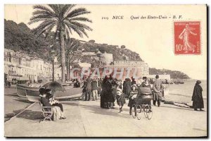 Old Postcard Nice Quai des USA