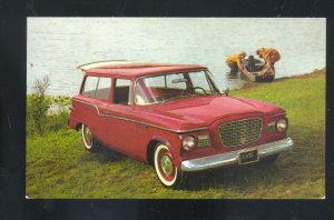 1960 STUDEBAKER LARK 2 DR STATION WAGON DE LUXE ADVERTISING POSTCARD