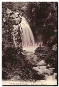 Old Postcard Ste Foy Tarentaise La Cascade From Champet