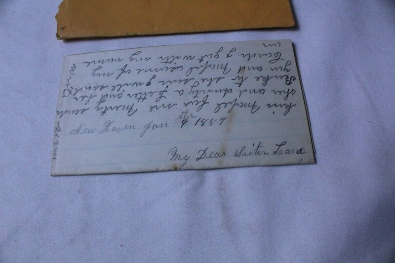 Vintage Hand Written Letter Dated Jan. 9, 1887 on Note Paper 