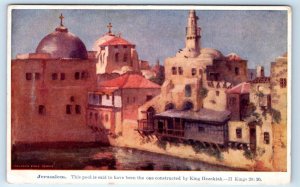JERSUALEM King Hezekiah Pool ISRAEL Postcard