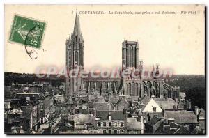 Postcard Old COUTANCES The Cathedral View A socket A Straight