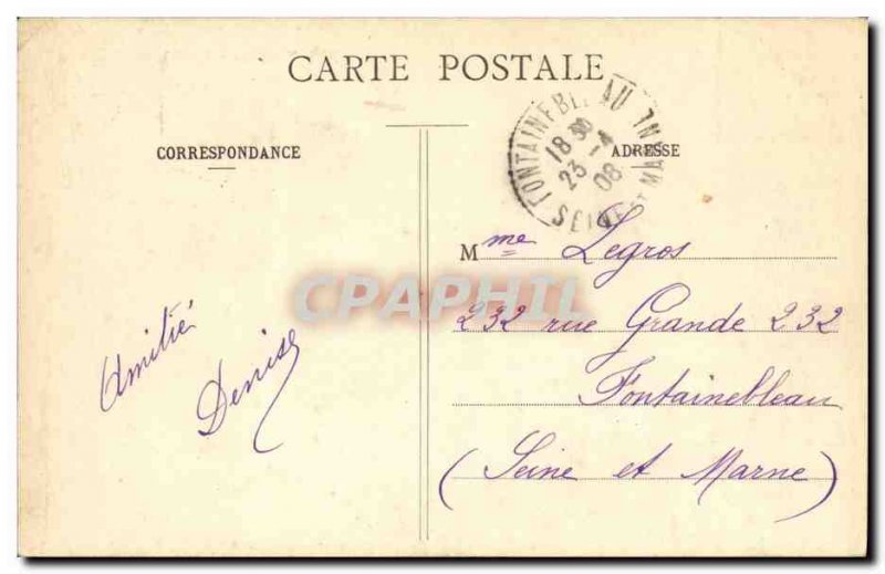 Old Postcard Old Paris Louvre