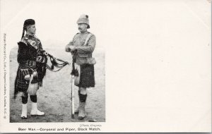 Boer War Corporal and Piper Black Watch Military UNUSED Postcard E80