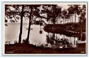 Tampere Finland Postcard Tree-lined Pyynikki Nature Reserve 1927 RPPC Photo