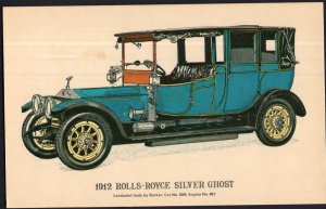 Classic Car Postcard 1912 ROLLS-ROYCE Silver Ghost - Divided Back