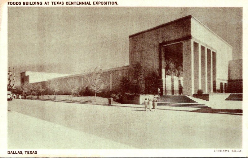 Texas Dallas The Foods Building Texas Centennial Exposition