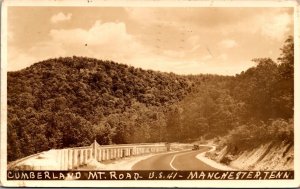 Manchester Cumberland Mountain Road US 41 Tennessee Vintage RPPC