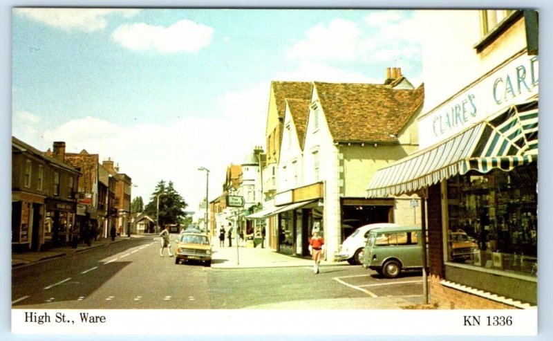 High St. WARE Hertfordshire England UK chrome Postcard