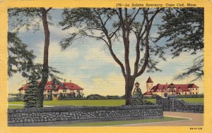 La Salette Seminary Cape Cod Massachusetts 1955 linen postcard