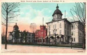 Vintage Postcard State Normal and Model School Building Trenton New Jersey NJ