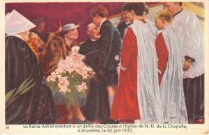 Lot272 queen astrid attend a parade of crusaders church of n d royalty belgium