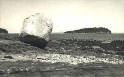 Balance Rock, Bar Harbor in Mt. Desert Island, Maine