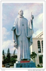 RP; Statue of Padre San Vitores, Chalan Santo Papa, Guam, M.I., 1940s-60s