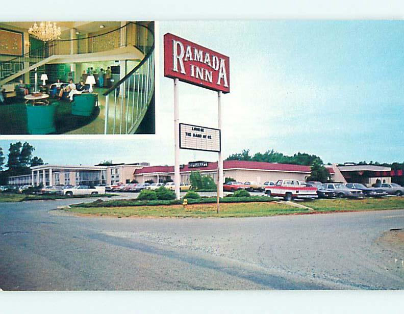 Pre-1980 OLD CARS & RAMADA INN MOTEL Burlington North Carolina NC r1075