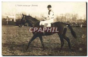 Old Postcard Horse Riding Equestrian L & # 39Yser up by bar