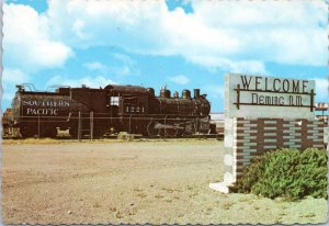 Postcard NM Deming Welcome Deming NM Southern Pacific 1221 locomotive