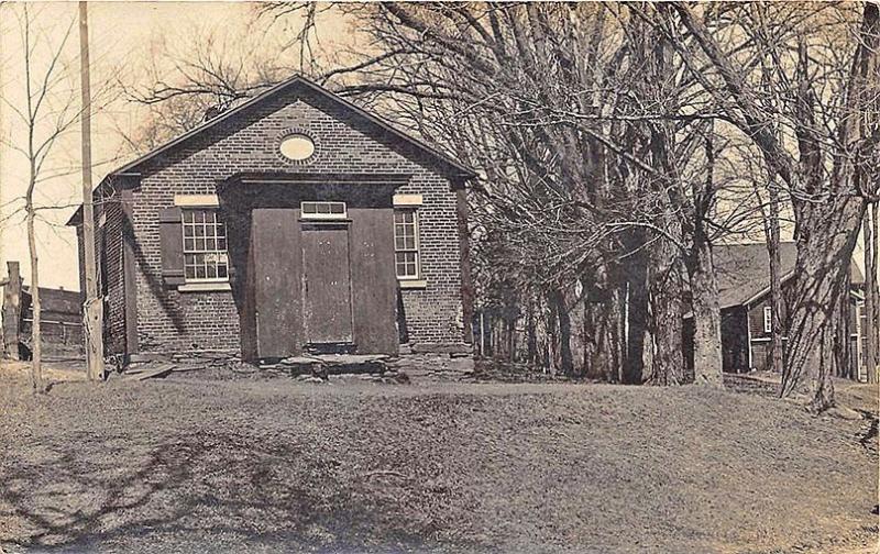 Montville ME School House in 1909 RPPC Postcard