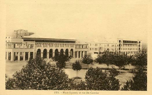 Morocco - Fes, Lyautey Place & De Castries Street