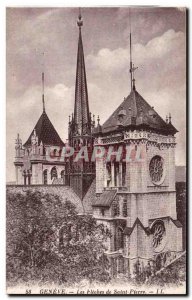 Switzerland Geneve Old Postcard St. Peter Arrows